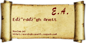 Eördögh Anett névjegykártya